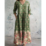 ELEANOR | MAXI DRESS VINTAGE WITH FLORAL PATTERN