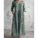 ELEANOR | MAXI DRESS VINTAGE WITH FLORAL PATTERN