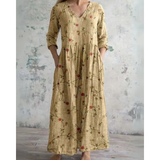 ELEANOR | MAXI DRESS VINTAGE WITH FLORAL PATTERN