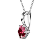 Sasha | Ruby Solitaire Pendant