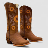 Daisy | Sunflower Embroidered Cowboy Boot