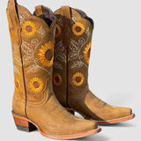 Daisy | Sunflower Embroidered Cowboy Boot