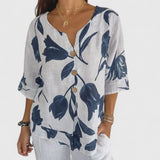 Karoline | Elegant Floral Print Blouse