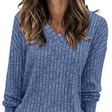 EVELYN™ | Women V Neck Oversized Lightweight Knit Sweater