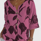 Karoline | Elegant Floral Print Blouse