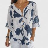 Karoline | Elegant Floral Print Blouse