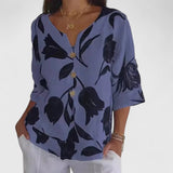 Karoline | Elegant Floral Print Blouse