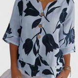 Karoline | Elegant Floral Print Blouse