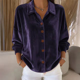 Marisol | Velvet Button Shirt