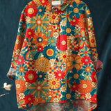 Lina | Vibrant Floral Embroidered Shirt