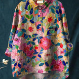 Lina | Vibrant Floral Embroidered Shirt