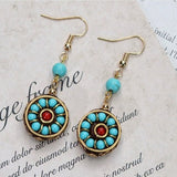 Vintage Turquoise Bloom Earrings