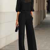 Elodie | Top And Wide-leg Pants Three-piece Set