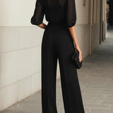Elodie | Top And Wide-leg Pants Three-piece Set