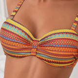 Rose | Two Piece Swimsuit with Striped Print