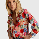 Xyrelle | Vibrant Floral Long-Sleeve Shirt
