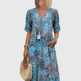 Yvonna™ | Elegant Floral Midi Dress