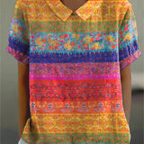 Brooke - Floral Striped Blouse