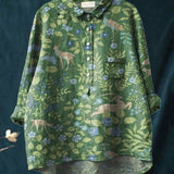 Olivia | Floral Forest Shirt