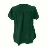 Basha | Ruffle Short Sleeve Blouse With Single Button