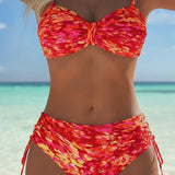 Audrey | Bikini Strap Abstract Pattern Printed
