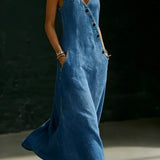 Vera™ | Long Button-Up Denim Dress