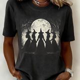 Stella | Halloween-Inspired Round Neck Short Sleeve T-shirt