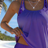 Barbara | Elegant Ocean Print Split Tankini