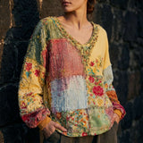 Ruby | Colorful Patchwork Meadowloom Top