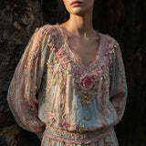 Ruby | Colorful Patchwork Meadowloom Top