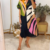 Rianna - Dress with Abstract Pattern