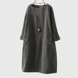 Grace | Relaxed Corduroy Midi Dress