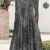 ELOWEN | MIDI DRESS WITH LONG SLEEVES CASUAL