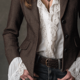 Classic Brown Tweed Tailored Blazer