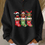 Grethe | Vintage Christmas Sweater with Dog Motif