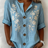 Gomez | Elegant Top With Floral Embroidery