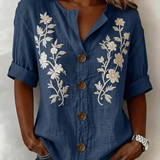 Gomez | Elegant Top With Floral Embroidery
