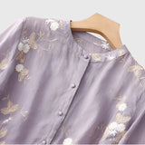 Edena | Elegant Top with Embroidered Flowers