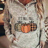 Clara | Halloween Pumpkin Print Hooded Long Sleeve Sweatshirt