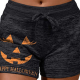 Catarina | Halloween-Inspired Pumpkin Print Sashes Shorts