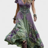 Holly - Short Maxi Floral Dress