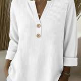 Anouk™ | Textured Button Sweater