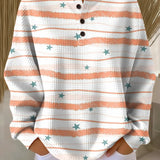 Tara | Sweater with Stripes and Star Pattern