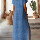 Hélène™ | Retro Denim Dress