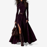 Élodie | Elegant long dress with included belt