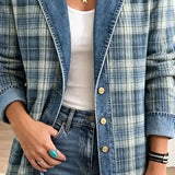 Leah | Retro Art-Print Denim Jacket
