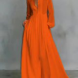 Audrey | Flowing Button-Front Maxi Dress