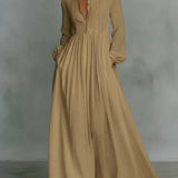 Grace | Flowing Button-Front Maxi Dress