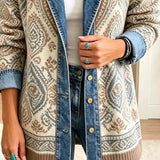 Savannah | Retro Boho Patchwork Denim Jacket