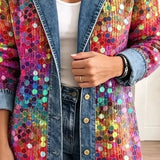 Kennedy | Sequin-Pattern Statement Jacket